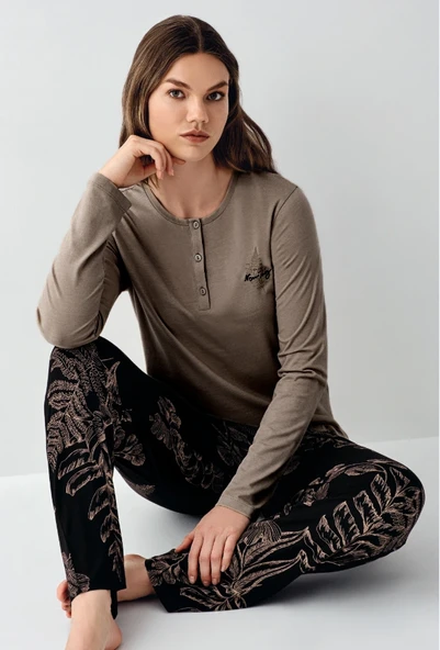 Arnetta 3439-S Kadın Uzun Kol Pijama Takım ürün görseli 1
