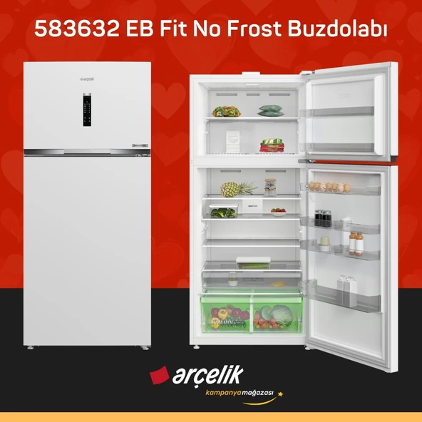 ARÇELİK 583632 EB Fit Üstten Donduruculu Buzdolabı ürün görseli 1