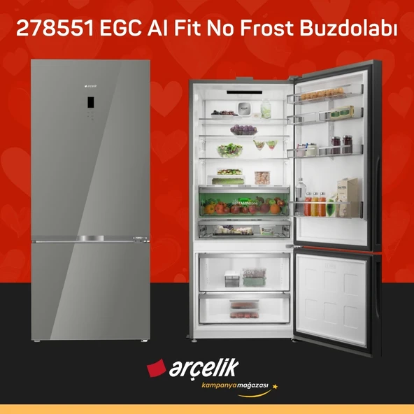 ARÇELİK 278551 EGC AI Fit Alttan Donduruculu Buzdolabı ürün görseli 1