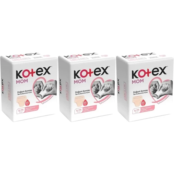 Kotex Mom Lohusa Külodu - Külot Bez S - Small - Küçük / M - Medium - Orta 24 Lü Set (3PK*8) ürün görseli 1