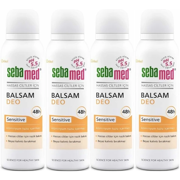 Sebamed Deodorant Aerosol 150 ML Balsam - Sensitive/Hassas (4 Lü Set) ürün görseli 1