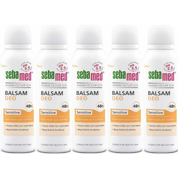 Sebamed Deodorant Aerosol 150 ML Balsam - Sensitive/Hassas (5 Li Set) ürün görseli 1