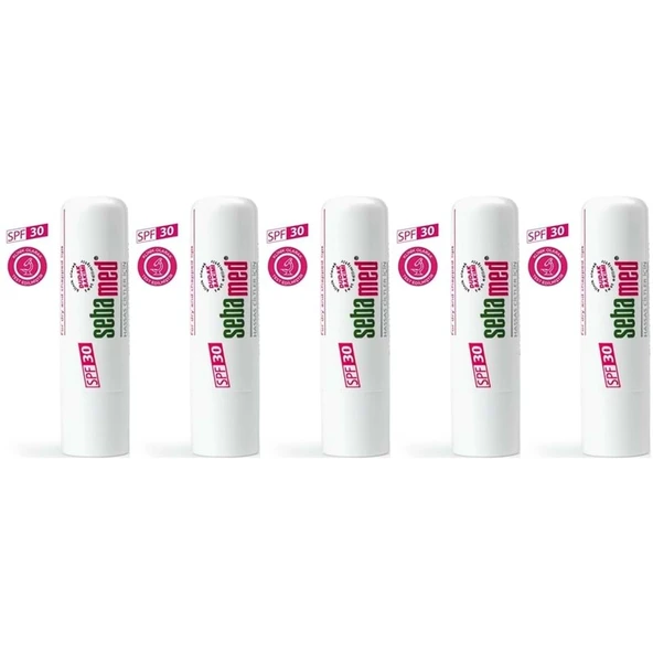 Sebamed Dudak Koruyucu Bakım Kremi Stick 30 SPF 4.8GR (Çatlamış ve Hassas Nemlendiricili) (5 Li Set) ürün görseli 1
