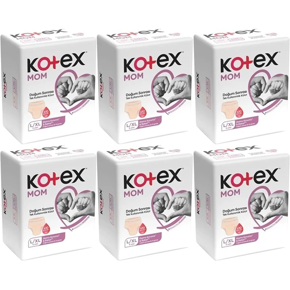 Kotex Mom Lohusa Külodu - Külot Bez L - Large - Büyük / XL - Extra Large - 48 Li Set (6PK*8) ürün görseli 1