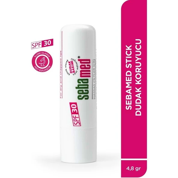 Sebamed Dudak Koruyucu Bakım Kremi Stick 30 SPF 4.8GR (Kurumuş Çatlamış ve Hassas Nemlendiricili) ürün görseli 1