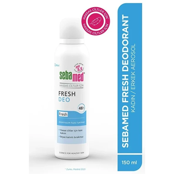 Sebamed Deodorant Aerosol 150 ML Fresh (4 Lü Set) - Resim 3