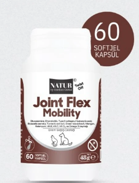 Natur Joint Flex Eklem, Kas ve Bağ Dokusu Kedi Köpek Vitamini 60 Soft Jel ürün görseli 1
