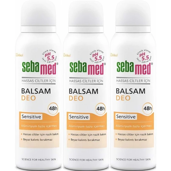 Sebamed Deodorant Aerosol 150 ML Balsam - Sensitive/Hassas (3 Lü Set) ürün görseli 1