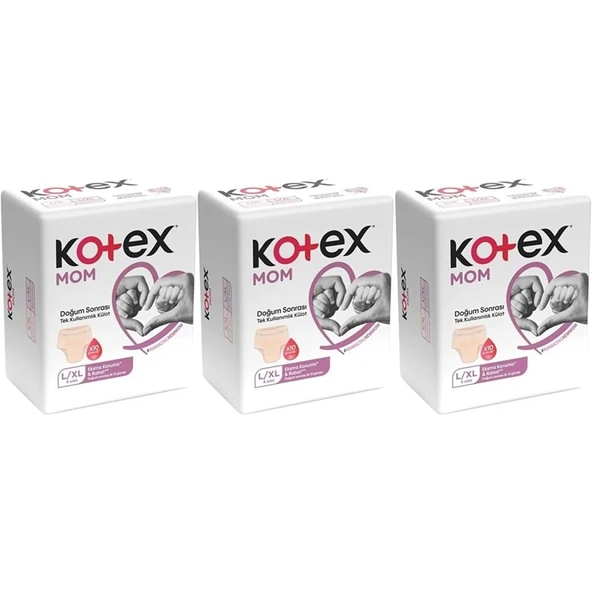 Kotex Mom Lohusa Külodu - Külot Bez L - Large - Büyük / XL - Extra Large - 24 Lü Set (3PK*8) ürün görseli 1