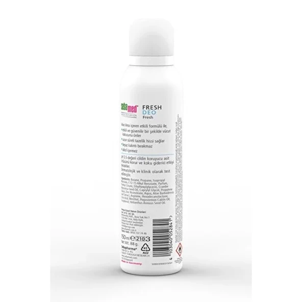 Sebamed Deodorant Aerosol 150 ML Fresh (4 Lü Set) - Resim 6