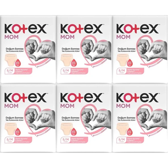 Kotex Mom Lohusa Külodu - Külot Bez S - Small - Küçük / M - Medium - Orta 48 Li Set (6PK*8) ürün görseli 1