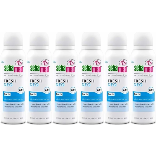Sebamed Deodorant Aerosol 150 ML Fresh (6 Lı Set) ürün görseli 1