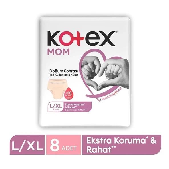 Kotex Mom Lohusa Külodu - Külot Bez L - Large - Büyük / XL - Extra Large - (İç Adet 8) Tekli Pk ürün görseli 1