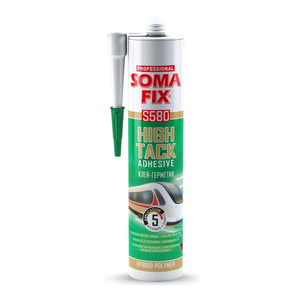 SOMAFIX S580 HIGH TACK KORNİŞ YAPIŞTIRICISI 290 ML TAŞ,BETON,METAL,CAM ürün görseli 1