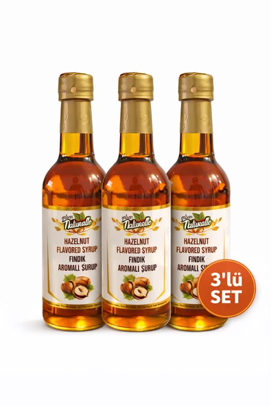 Naturello Kahve ve Kokteyl Şurubu Fındık Aromalı 300 ml x 3 Adet ürün görseli 1