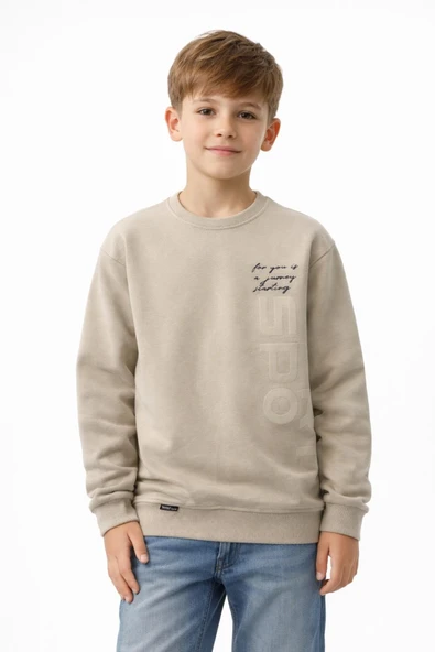 Erkek Çocuk Önü Baskılı Sweatshirt BGL-ST05233 ürün görseli 1