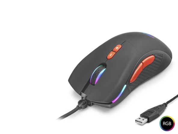Mouse Optik Ayarlanabilir Dpi Usb Rgb - Siyah GM180B/LA ürün görseli 1