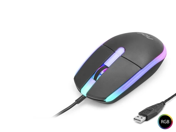 Mouse Optik 1200 Dpi Usb Rgb - Siyah GM150B/LA ürün görseli 1