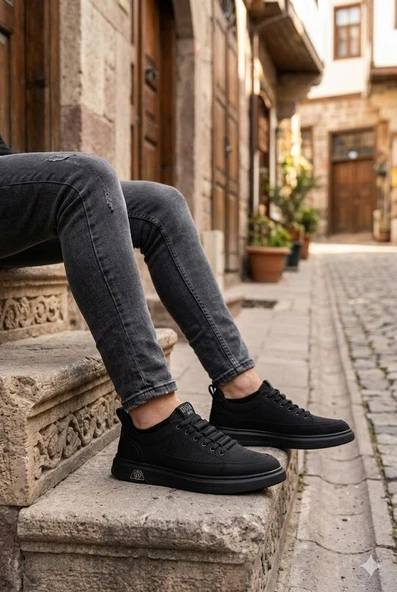 Guja 26Y510-2 Rahat Kauçuk Taban Tekstil Lastik Bağcıklı Sneaker Erkek Ayakkabı ürün görseli 1
