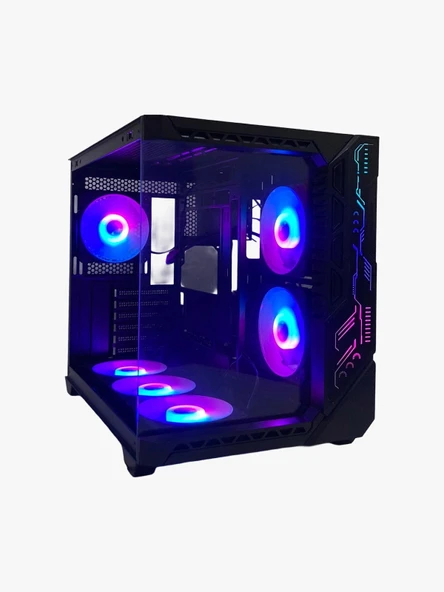 GAMEFORCE BREE LIGHT 6X120 MM FANLI TUŞTAN A-Rgb E-ATX Oyuncu Bilgisayar Kasa ürün görseli 1