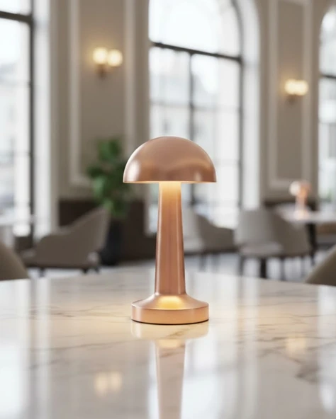 Şarjlı LED Masa Lambası 3 Kademe Dokunmatik Bronz Modern Tasarım ürün görseli 1