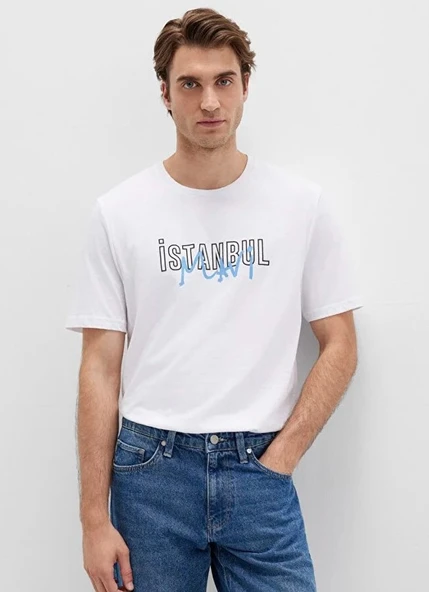 Mavi M067114 İstanbul Baskılı Tişört Erkek T-Shirt ürün görseli 1