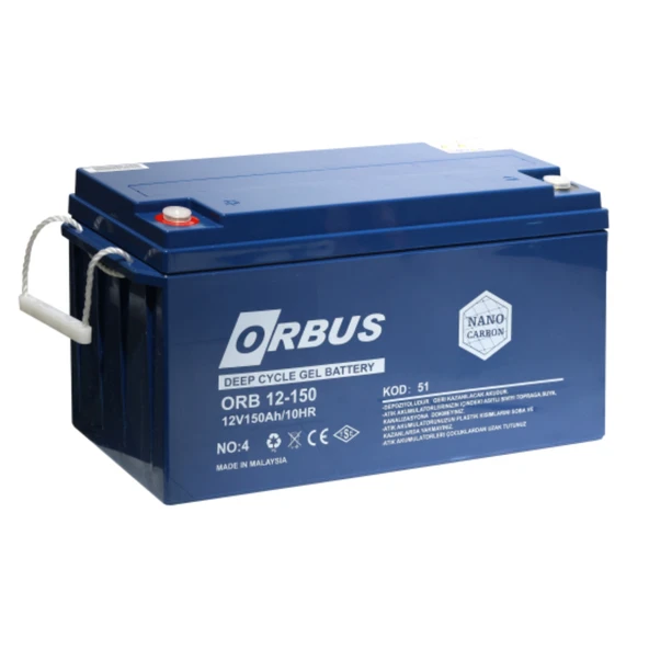 Orbus Jel akü 12V 150Ah ürün görseli 1