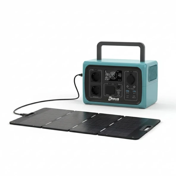 Orbus 600 Güç Kaynağı+100W Katlanır Güneş Paneli ürün görseli 1