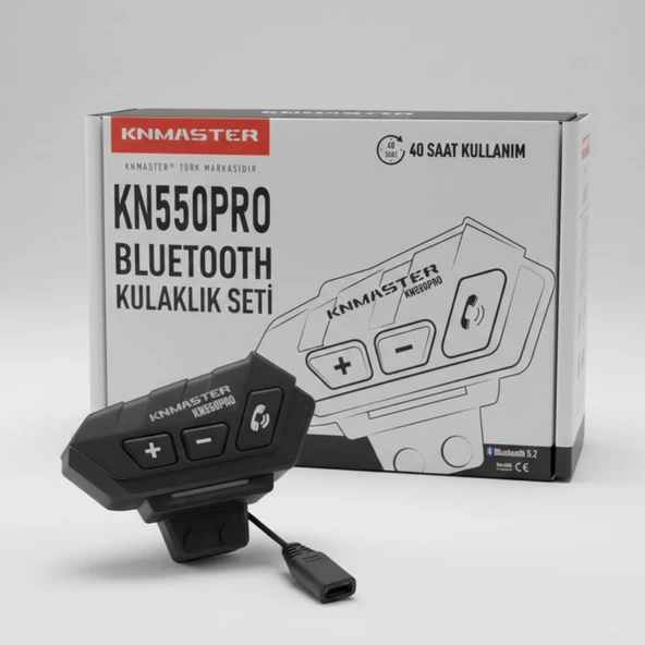 Knmaster KN550 PRO Motosiklet Bluetooth Kulaklık Mikrofon Seti ürün görseli 1