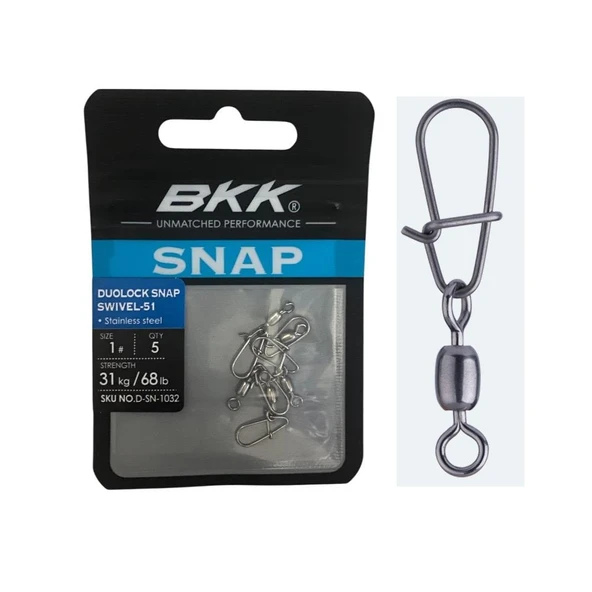 BKK Duolock Snap Swivel-51 Klipsli Fırdöndü No:1 (5'LİPaket) ürün görseli 1