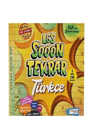 Onburda 8.Sınıf Lgs Sooon Tekrar Türkçe ürün görseli 1