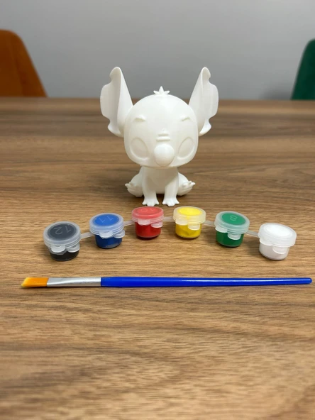 Figür Boyama Seti -Hobi Kiti - stick  10 cm Akrilik Boya 6 Adet ve 1 Fırça ürün görseli 1