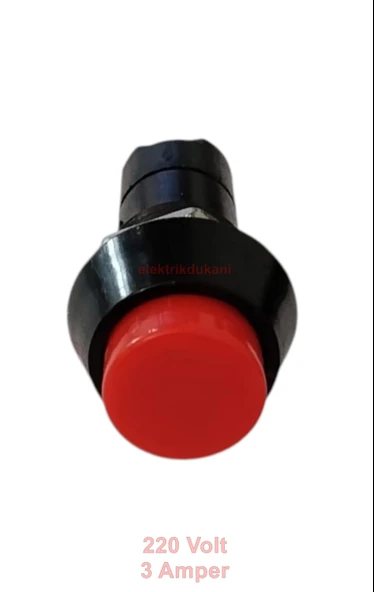 ENDER 12mm KIRMIZI Yuvarlak Kalıcı Çıt Çıt Buton Anahtar ürün görseli 1