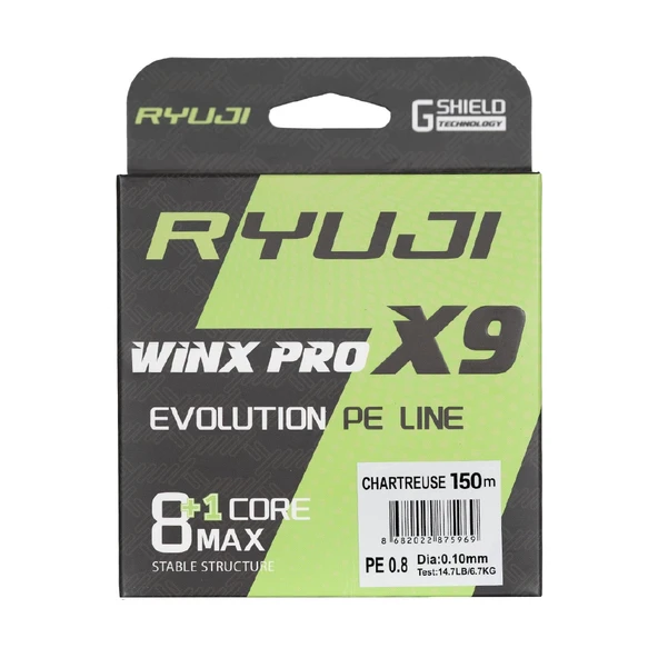 Ryuji Win-X Pro 9B Chartreuse 150m İp Misina Kalınlık (mm) : 0,18mm ürün görseli 1