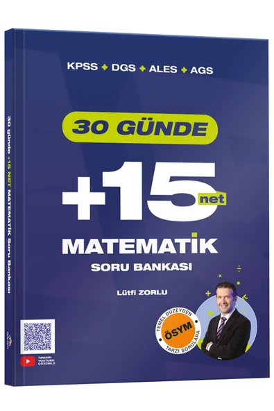 KPSS DGS ALES AGS 30 Günde Matematik +15 Net Soru Bankası Zorlu Eğitim ürün görseli 1