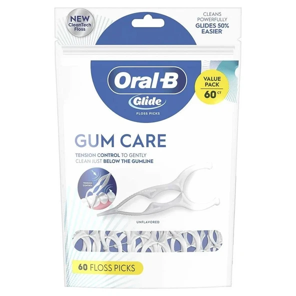 Oral-B Glide Gum Care Dental Floss Picks 60lı ürün görseli 1