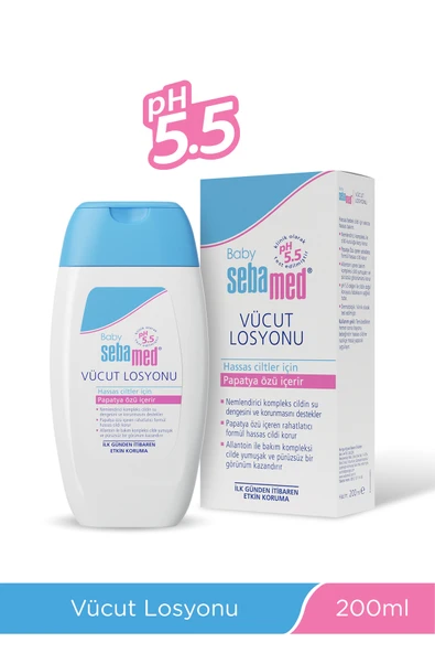 Sebamed Baby Yoğun Nemlendirici ve Rahatlatıcı Etkili ph 5.5 Bebek Vücut Bakım Losyonu 200 ml ürün görseli 1
