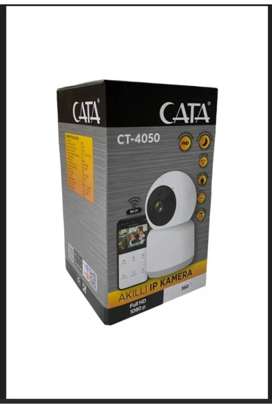 Cata 360 Derece Dönebilen Video Kamera Ev işyeri için FULL HD-1080P Akıllı Ip Kamera Ct-4050 ürün görseli 1