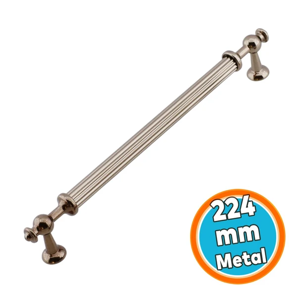 Metal Kulp Mobilya Çekmece Mutfak Dolabı Dolap Kulpları Kulpu KulplarıÇizgili 224 mm Bronz ürün görseli 1