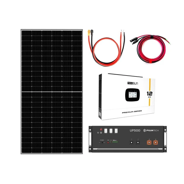 12 kW Akıllı İnverterli 5 kW Bataryalı Arttırılabilir Hazır Solar Enerji Paketi ürün görseli 1