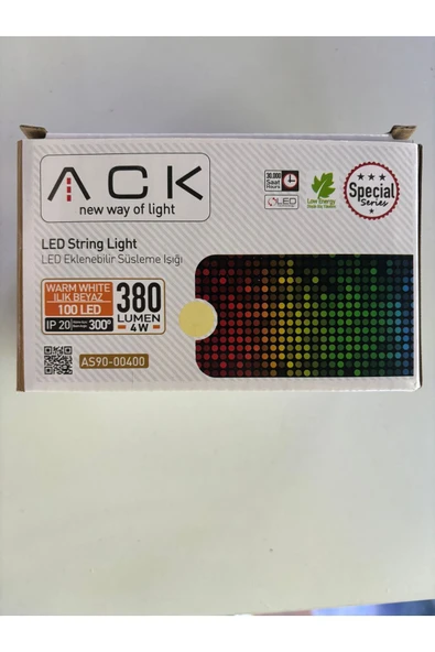 ACK İç mekan eklenebilir süsleme ışığı 10 metre pıtırcık led gün ışığı yılbaşı süslemesi ürün görseli 1