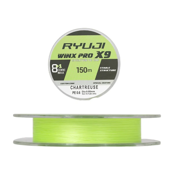 Ryuji Win-X Pro 9B Chartreuse 150m İp Misina Kalınlık (mm) : 0,08mm ürün görseli 1
