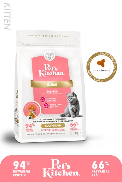 Pet's Kitchen Yavru Kedi Maması Somonlu 1,5 Kg ürün görseli 1