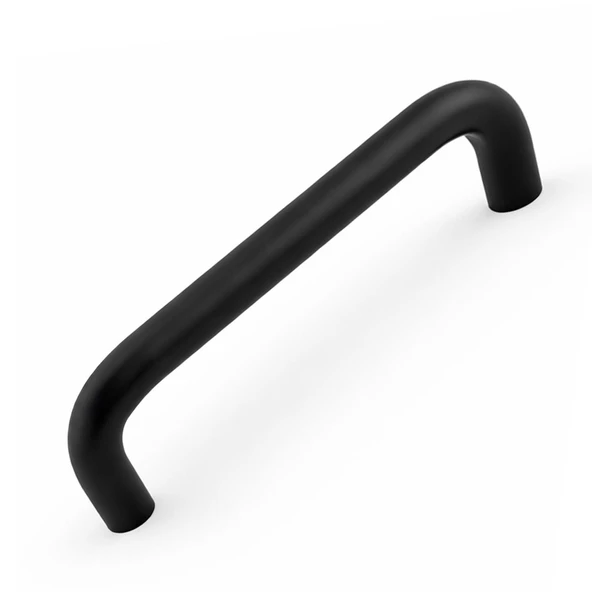 Mat Siyah Çekmece ve Dolap Kulpu 128 mm Modern Mobilya Kulpu Dayanıklı Metal Kapak Kulpu ürün görseli 1
