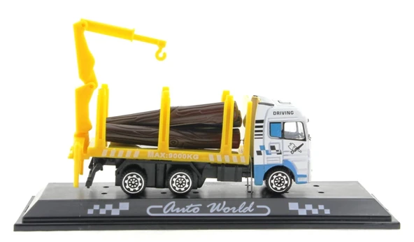 Die Cast Mini Sarı Kütük Kamyonu - Resim 3