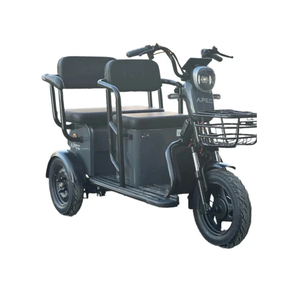 Apec Apm5 2024 Model 3 Tekerli Elektrikli Motosiklet Gri ürün görseli 1