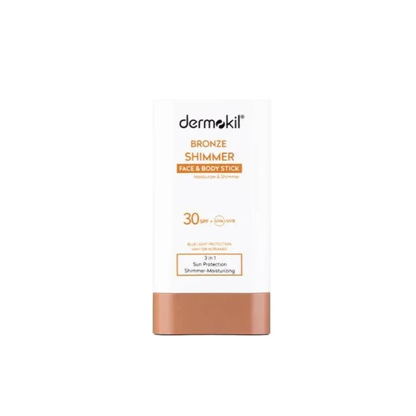 Dermokil Bronz Işıltı Nemlendirici Yüz ve Vücut Stick 30 SPF 20 g ürün görseli 1