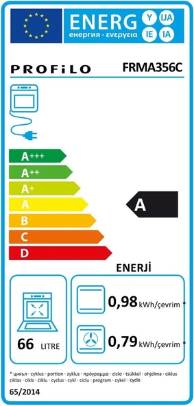 Profilo FRMA356C 66 L 12 Programlı Ankastre Fırın - Resim 6