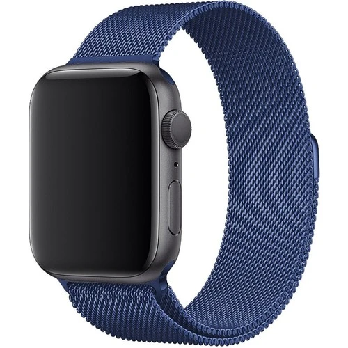 Mi7a Apple Watch Uyumlu Seri 7 6 5 4 3 2 1 Se 42MM-44MM-45MM Metal Hasır Milano Kordon Kayış Mıknatıslı ürün görseli 1