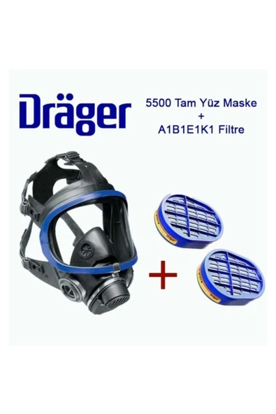 Dräger Drager 5500 Tam Yüz Maskesi Ve A1b1e1k1 Filtre Seti ürün görseli 1